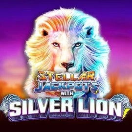 Stellar Jackpots with Silver Lion casino game by Lightning Box Game – featured logo at Casea Casino